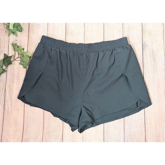 GIRLFRIEND COLLECTIVE Women's Moss Trail Shorts Athletic Pockets Size Large READ - Picture 1 of 6